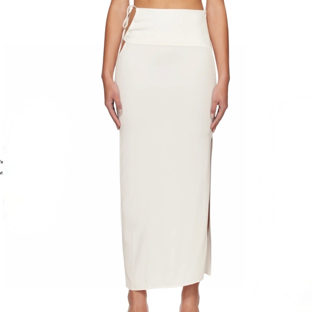 Christopher Esber White Bertoia Cut-Out Maxi Skirt AU10